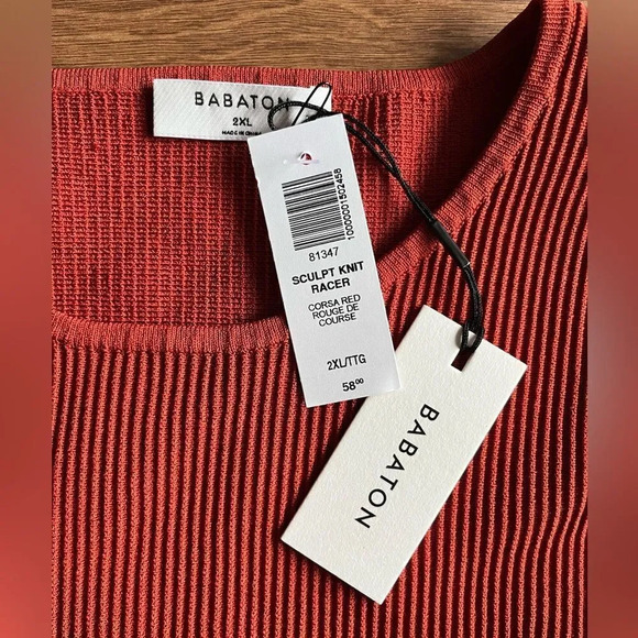 NWT Babaton SCULPT KNIT RACER CROPPED TANK - Picture 3 of 5